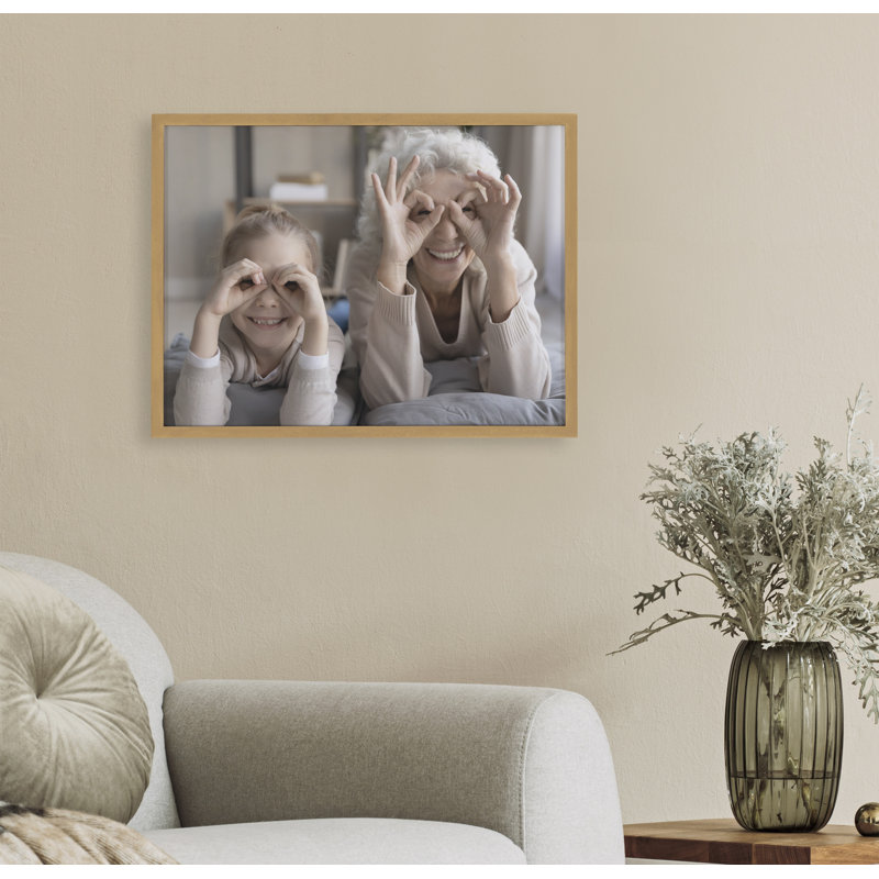 Cadre photo mural moderne Modern, Doré, L 16 po x H 12 po