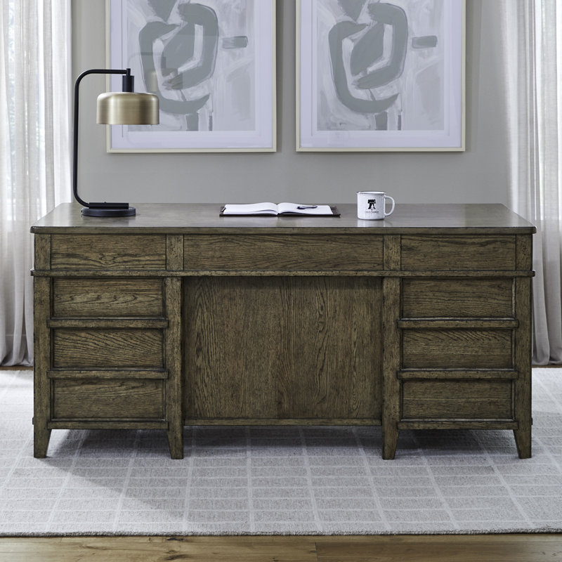  Bureau de direction Gertraute Jr avec plateau à clavier, H 31 po x l 66 po x P 32 po