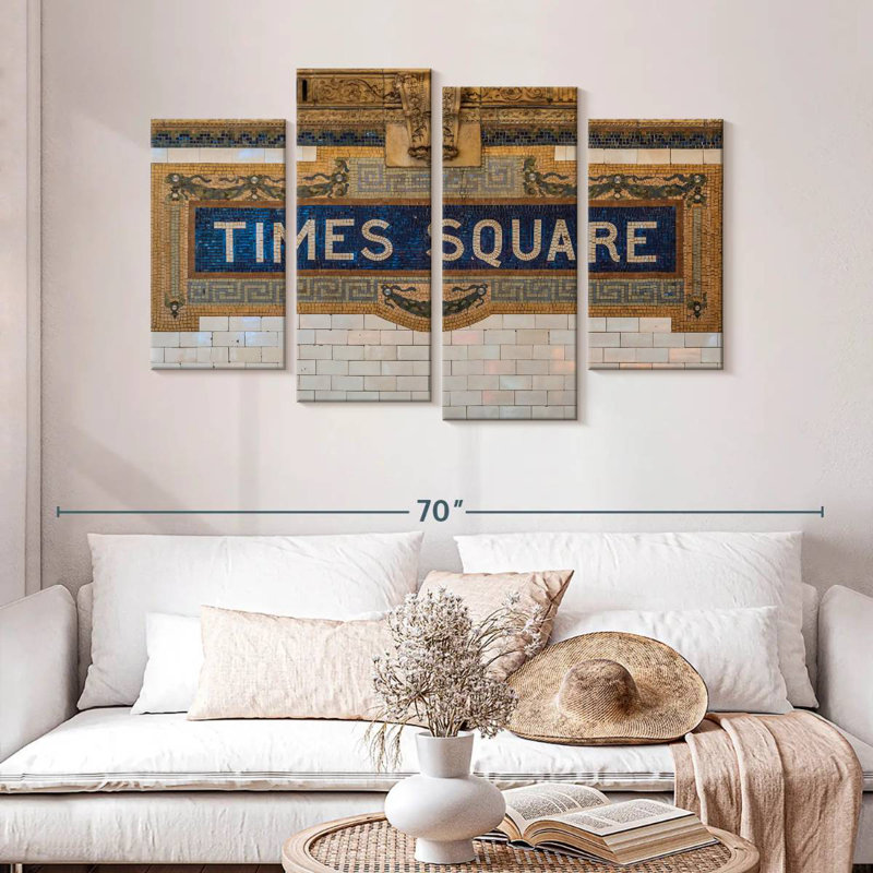 Nicci Mosaic Times Square Sign, 32" H x 52" W