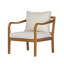 Chaises longues de patio modernes, siège profond en bois d'acacia pour terrasse de balcon