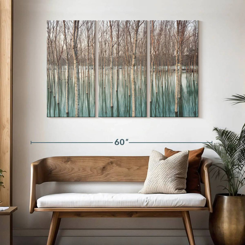 Harnek Ticino River Birch Trees, 32" H x 50" W