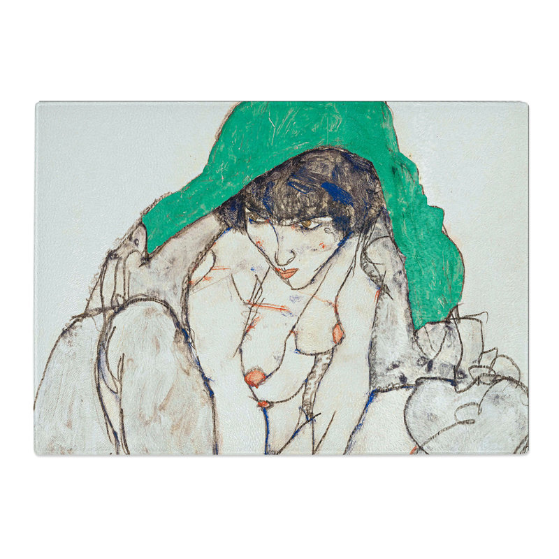 Portrait of a Woman Vol.6 by Egon Schiele Chopping Board, 0.4cm H x 28.5cm W x 39cm L