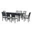 Ensemble de salle à manger extensible 9 pièces pour 8 personnes avec table de 60 à 84 po, 6 chaises d'appoint et 2 fauteuils-579639218