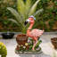 Sculpture de jardin Playful Flamingo avec pot de fleurs intégré, décoration de jardin unique et lumière solaire