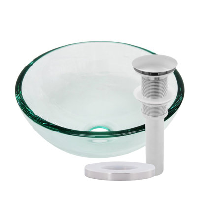 Glass Circular Vessel Bathroom Sink