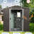 8Ft X 4Ft Outdoor Metal Shed - Gray With Galvanized Iron Frames & Easy Assembly Kit Anchors Punched Vents, Foundation Gloves-125090379