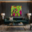 Art mural abstrait sur toile vert figuratif-861081239