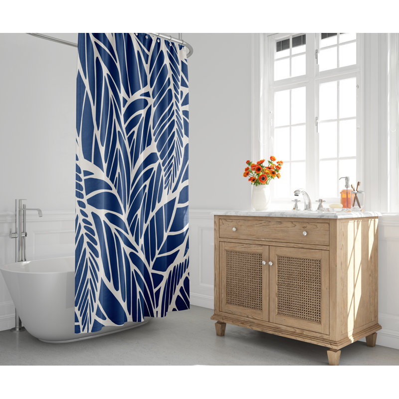 Rideau de douche Everly, Bleu marine