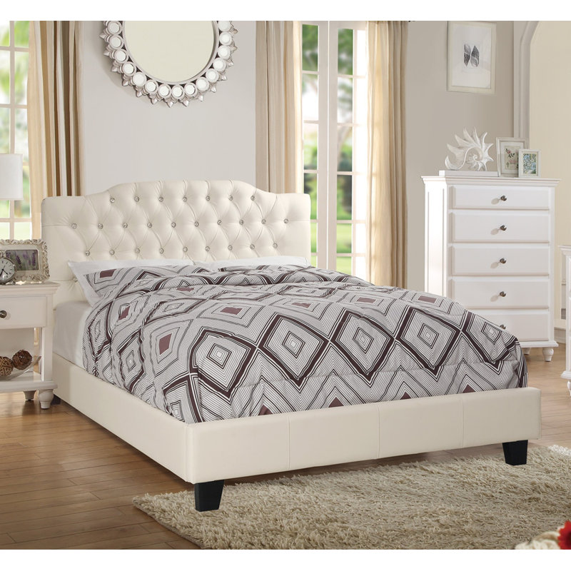 Datrell Tufted Upholstered Platform Bed, Queen