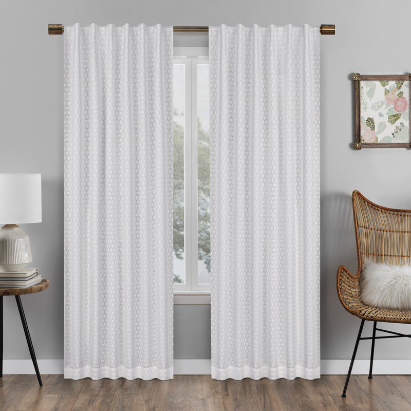 Curtain Single Panel, 50" W x 84" L, White