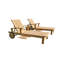 Makela Outdoor Teak Chaise Lounge