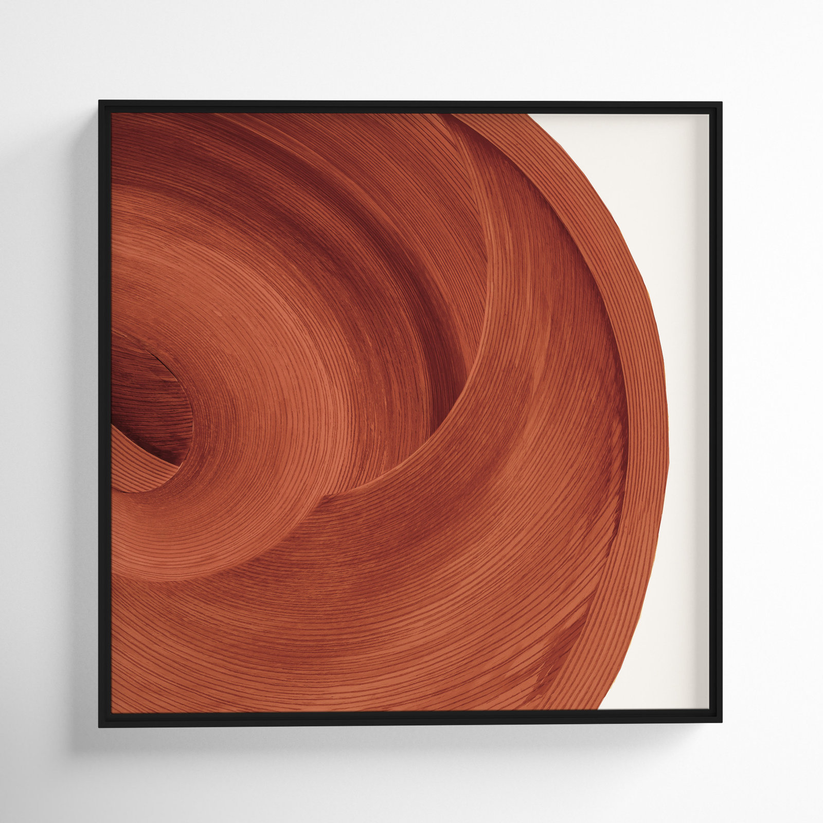 Affogato - Floater Frame Painting Print on Canvas, 31.5" H x 31.5" W x 2" D, Black 