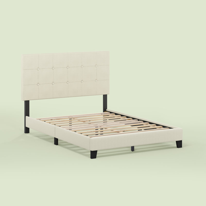 Magin Upholstered Platform Bed, Full, Linen