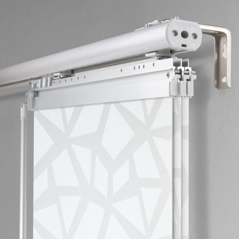 Shattered 3-Panel Single Rail Panel Track Extendable 28"-43" W x 91.4"H, Panel width 15.75"