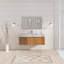 Meuble-lavabo mural simple 48 po avec plateau en pierre frittée 48 po