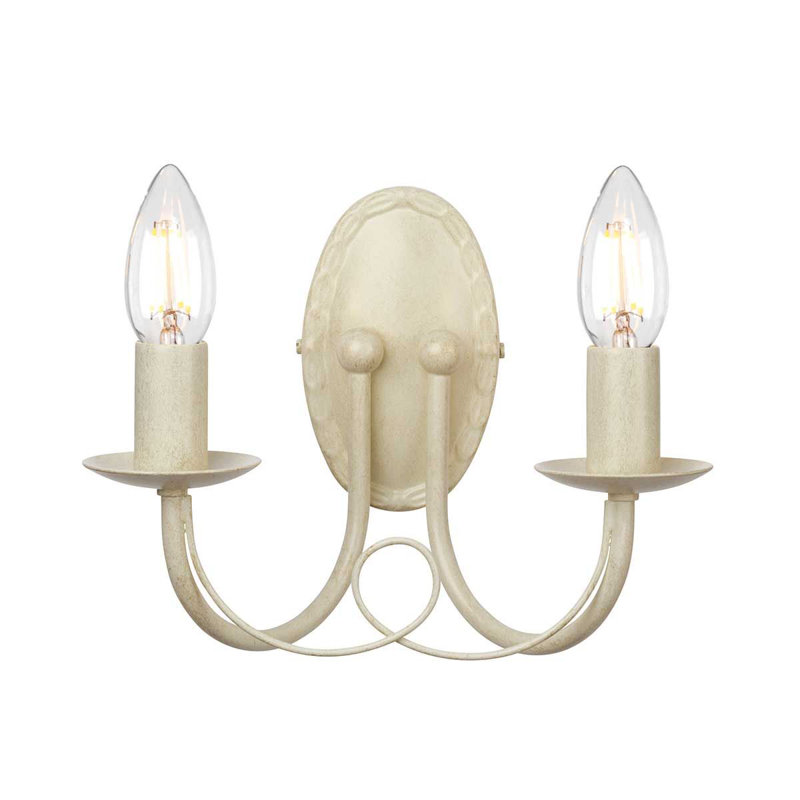 Cline Candle Wall Light, Ivory