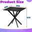 Table d'appoint rustique carrée avec pieds en métal à structure en X et plateau en grain de bois pour le salon-508753611