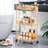 3-Tier Acrylic Shelf,Multi-functional Rolling Practical Rrolley,Flexible & Durable-112539632