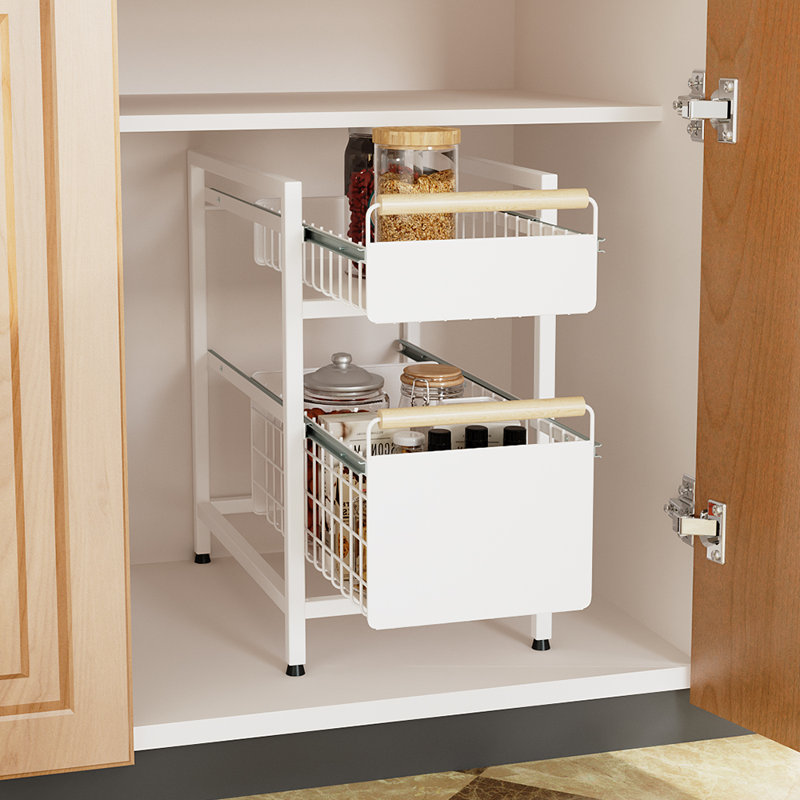 Spice Rack, White, 42cm H x 39cm W x 24.5cm D