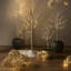 Set Of 3 White Modern Organic Vine Balls, Battery Operated Led