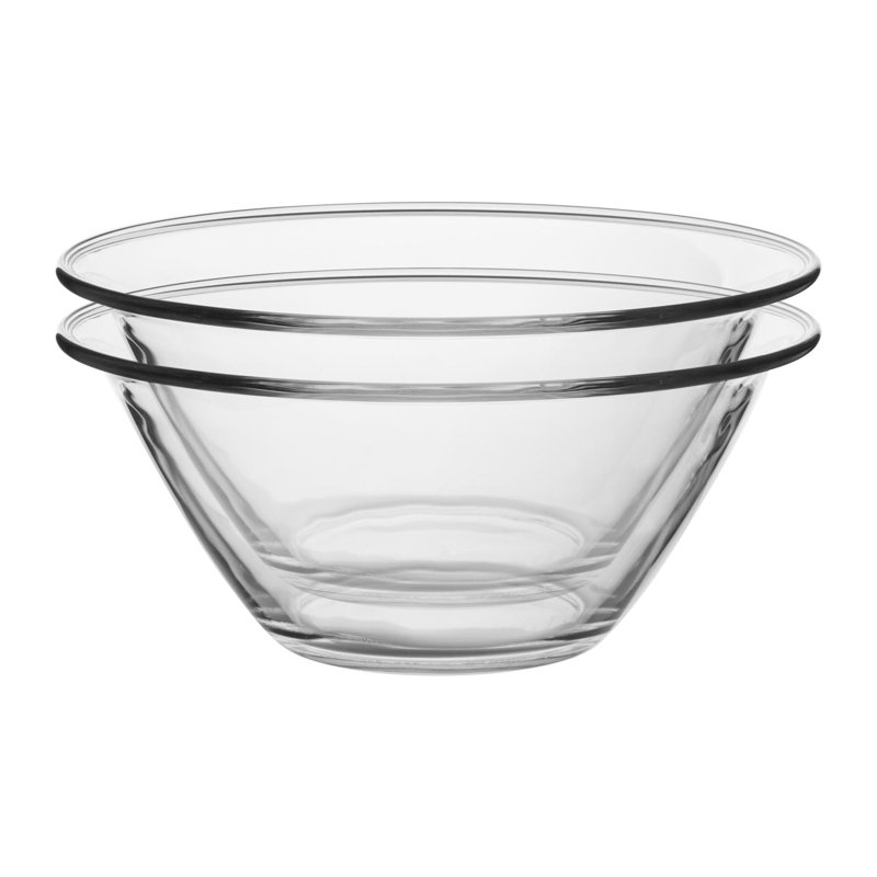 Mr Chef Glass Nesting Mixing Bowls, 26cm