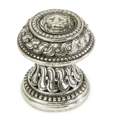 EMPIRE FLARED SHANK KNOB; BURNISHED SILVER FINISH
