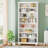 Orthman 68.9" H x 28.35" W Open Bookcase Bookshelf with Adjustable Shelf and Multicolor LED Lights-1493773659