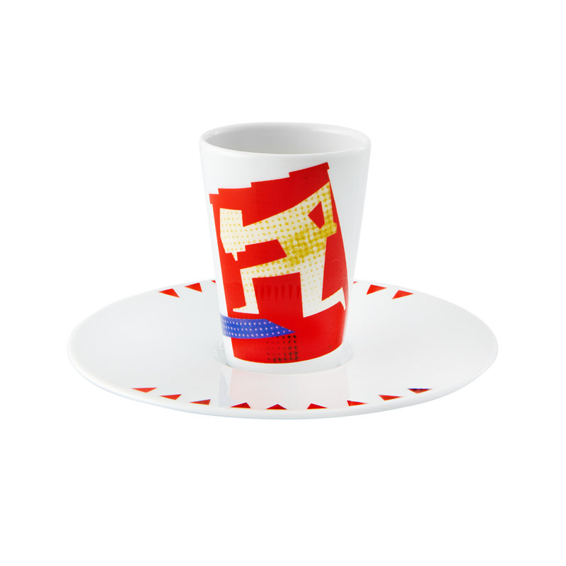 Porcelain Espresso Cup and Saucer