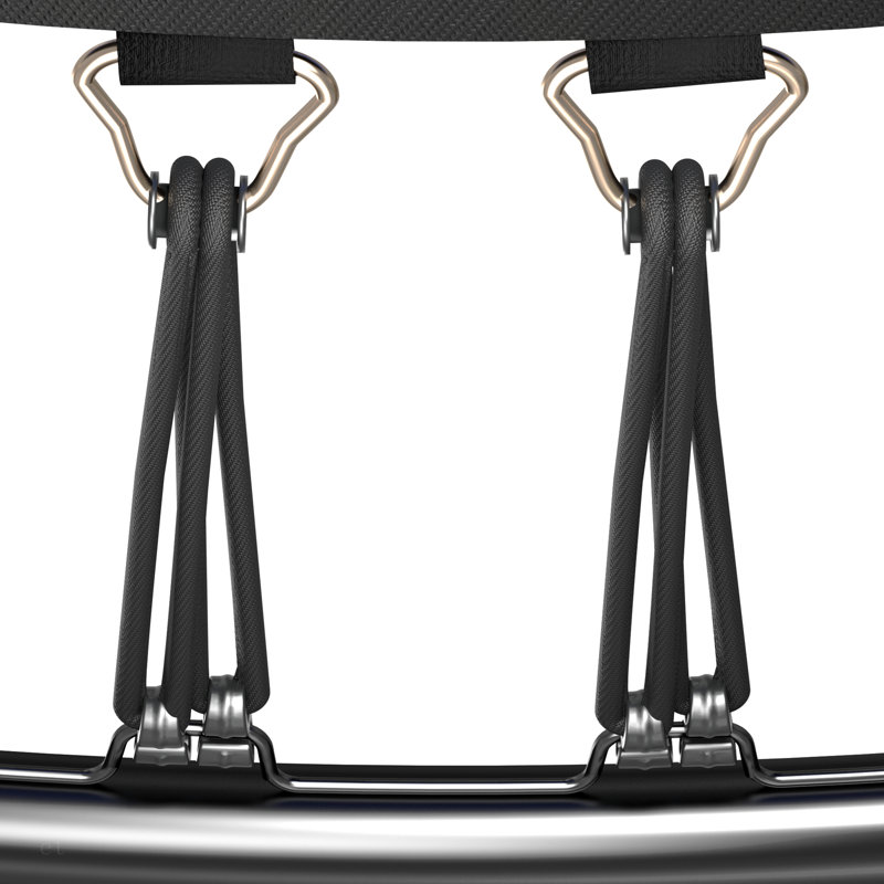 YC 10FT Springfree No Gap Trampoline- Green, Black/Green