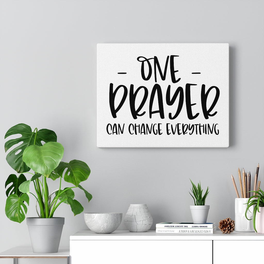 Blue Elephant One Prayer Can Change Everything - Wrapped Canvas ...