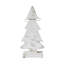 Arbre enneigé festif texturé en bois blanc 10,25 x 4,75 x 2,25-1095109618