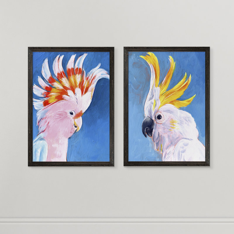 « néon mohawk i » par vincent van gogh, ensemble de 2 reproductions d’art encadrées, H 16 po x l 20 po x P 1,25 po