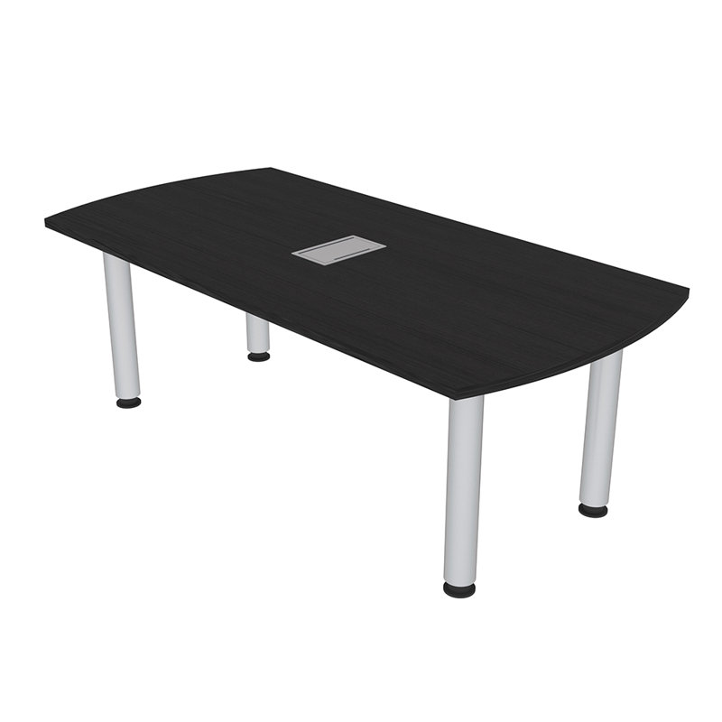 Table de conférence Arc, Cyprès noir, Argent argent, L 60 po x l 36 po