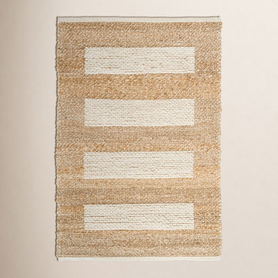 Milo Ivory Hand-Woven Geometric Jute Rug