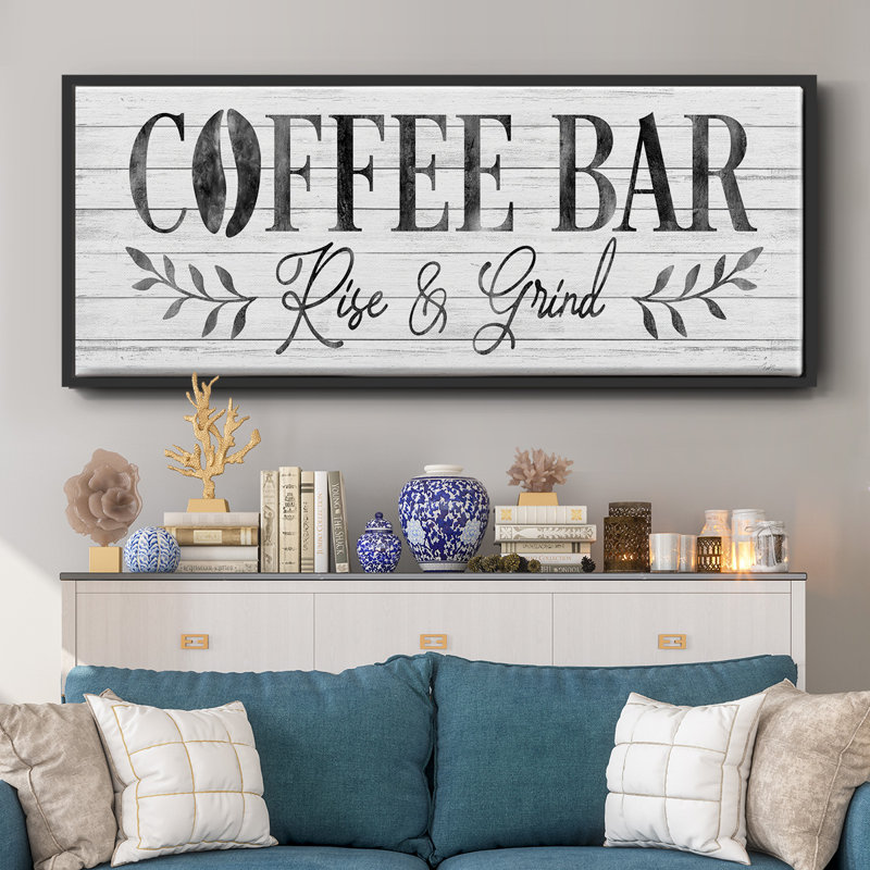 Coffee Bar- Framed Canvas