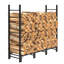 Adjustable Heavy‑Duty Metal Log Rack, Indoor & Outdoor Firewood Stacker Stand, Wood Pile Storage Organiser for Fireplace