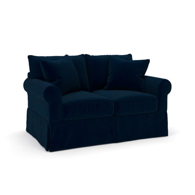Amari 63" Rolled Arm Slipcovered Loveseat