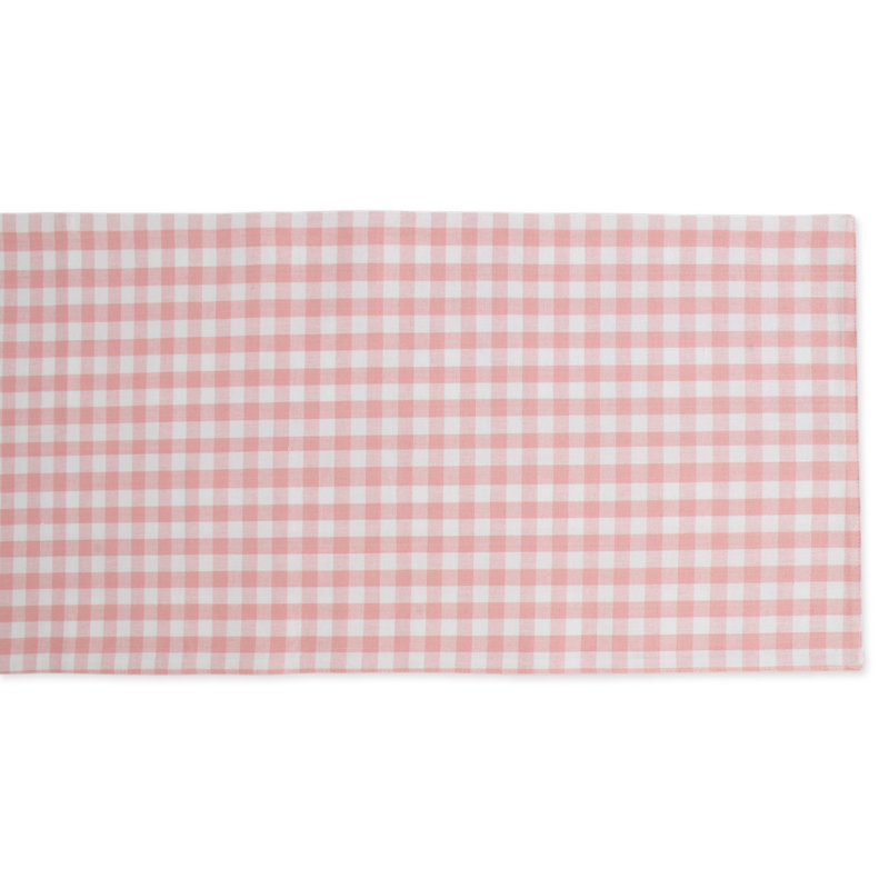 Fairley Reversible Table Runner, 108" x 14", Pink/White
