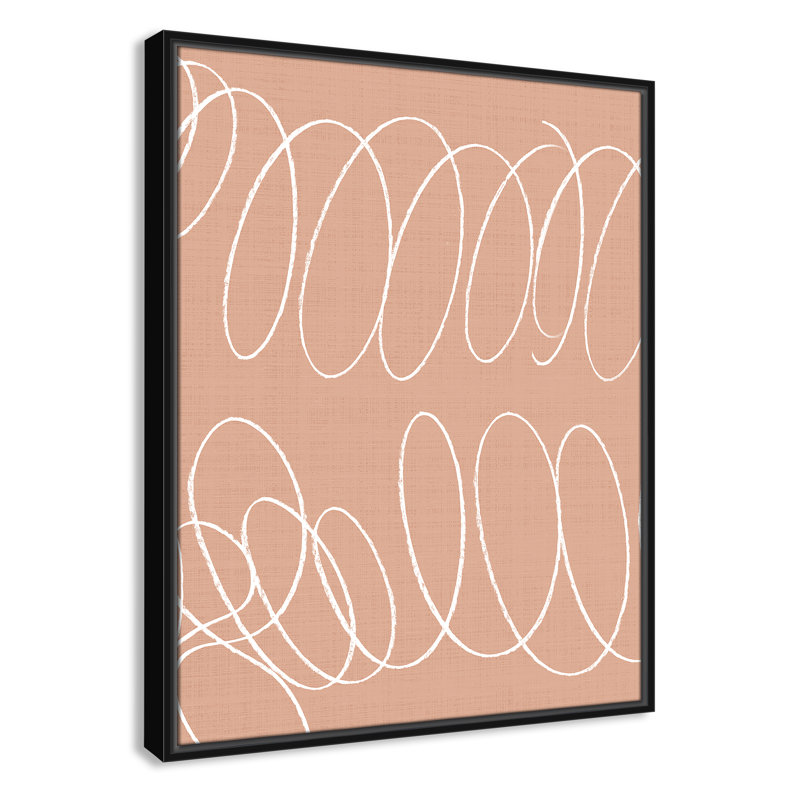Colin "Winding Lines I" Print, 29.5" H x 23.5" W x 2" D, Black Framed