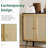 2 Door Rattan Storage Cabinet, Wood Kitchen Sideboard Buffet Console Table With Shelves For Kitchen & Entryway Storage-743420078