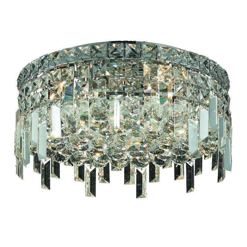 Bratton Crystal Semi Flush Mount, Royal Cut