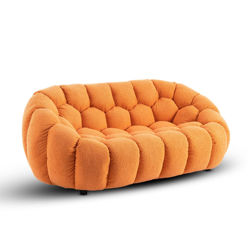 Low-Profile Boucle Brosen Sofa