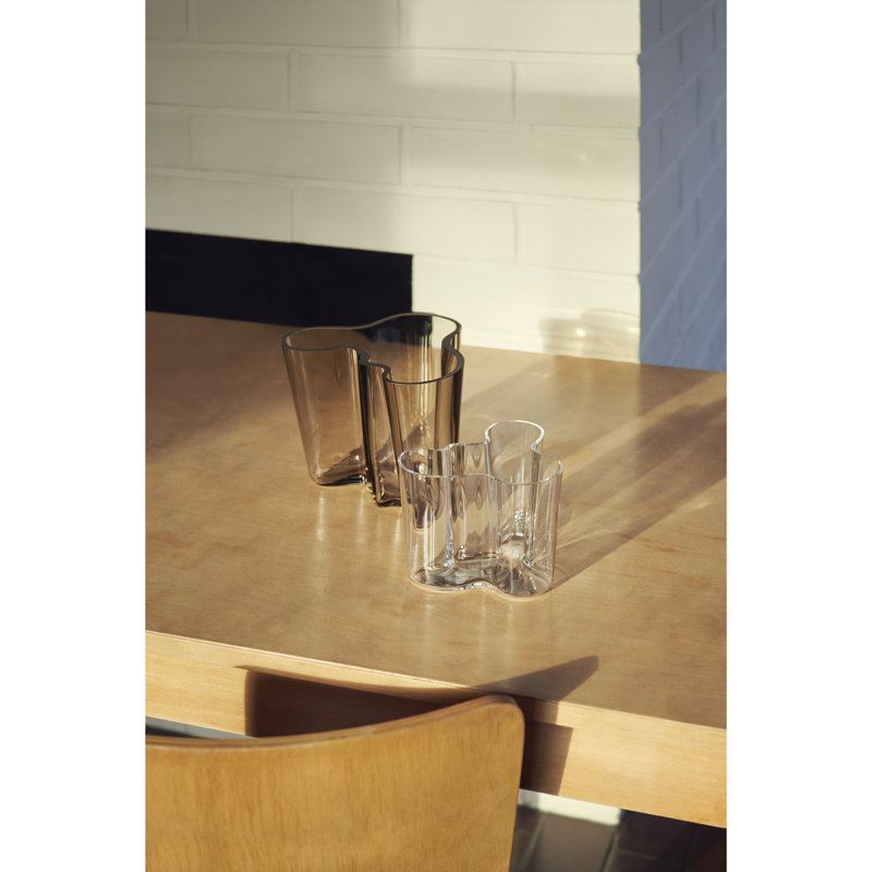 Aalto Glass Table Vase, 6.3" H x 8.19" W x 9" D, Linen