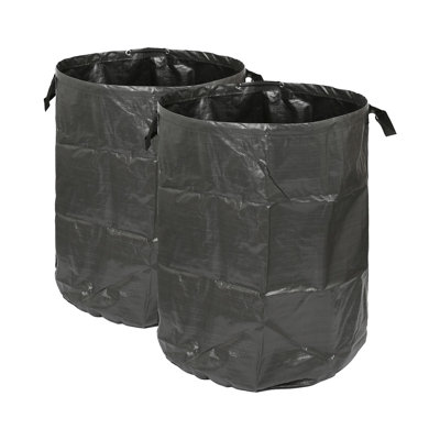 Garden Waste Bags with Handles - Black - 2x