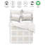  Ensemble de housse de couette et taie décorative réversible 100% coton certifié GOTS, beige-865748999