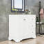 Meuble-lavabo avec lavabo en céramique, tablette réglable et 3 tiroirs-575656944