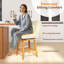 Chaises de bar 27 po avec pieds en bois d'hévéa-227147511-227147513