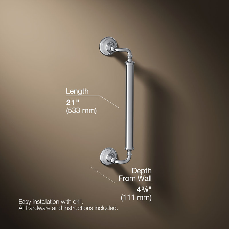 Artifacts Grab Bar, Polished Chrome, 18"W