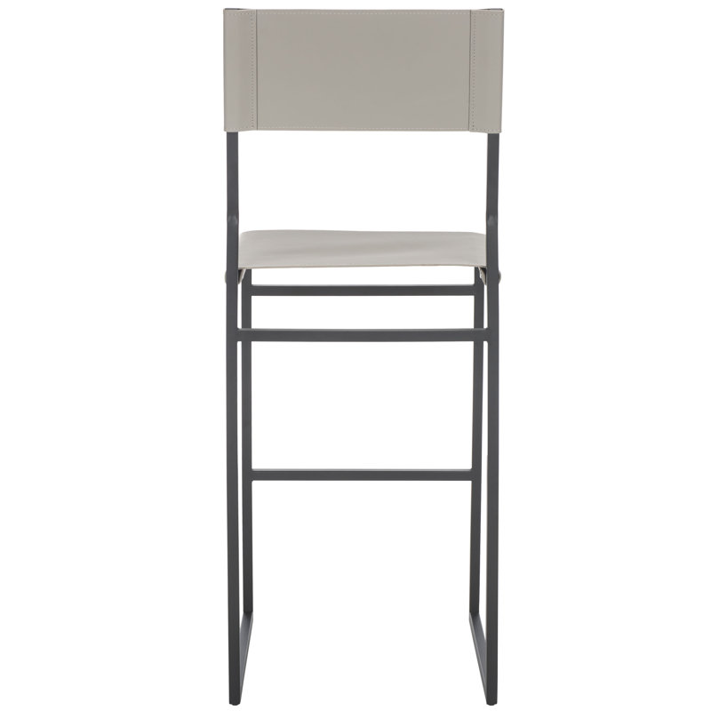 Fairbanks Counter Stool with Metal Frame, Light Gray, Bar Stool (30" Seat Height)