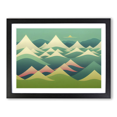 Alluring Abstract Mountains - Single Picture Frame Print